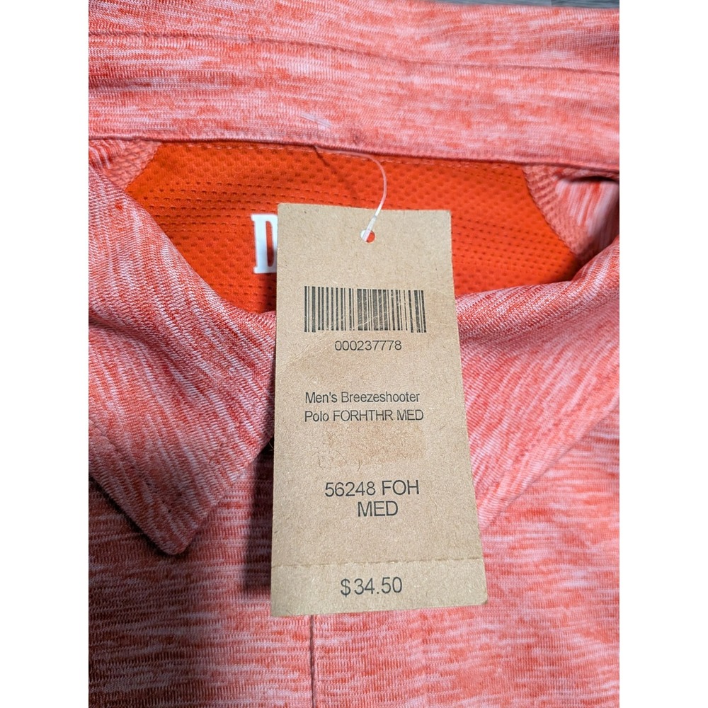 NWT Duluth Trading Men's Orange Breezeshooter Quarter Zip Vented Shirt Size M - Picture 2 of 6